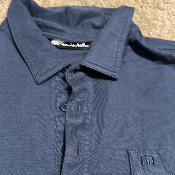 Travis Mathew Mens L Gray Heather Cotton Sport Polo Shirt Designer - Picture 3 of 5